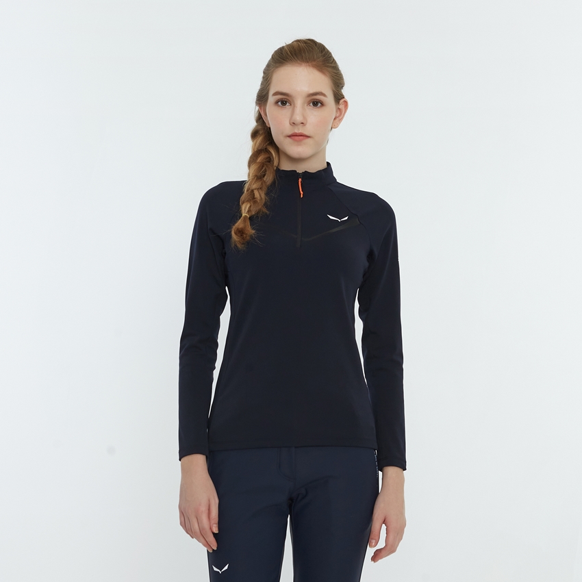 WOMEN AGNER 2/3 ZIP-UP L/S T-SHIRT